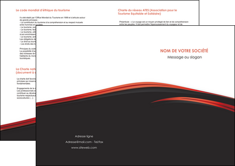 realiser depliant 2 volets  4 pages  web design noir fond noir image de fond MLIP73252