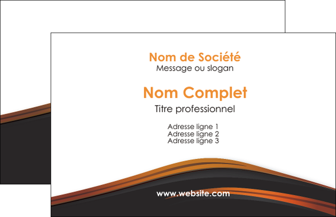 maquette en ligne a personnaliser carte de visite web design gris fond gris orange MLGI73578