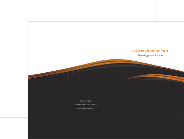 personnaliser modele de pochette a rabat web design gris fond gris orange MLGI73592