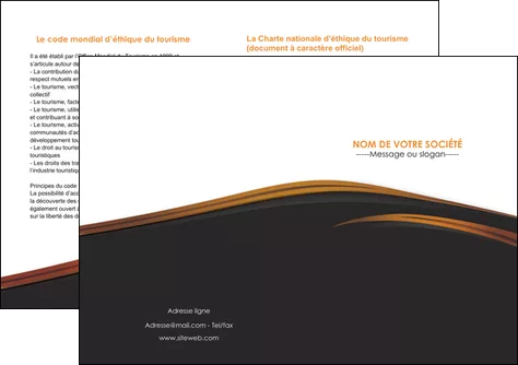creer modele en ligne depliant 2 volets  4 pages  web design gris fond gris orange MLGI73618