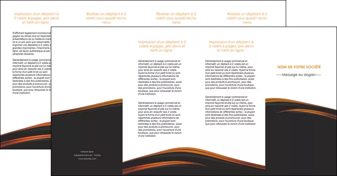 exemple depliant 4 volets  8 pages  web design gris fond gris orange MLGI73626