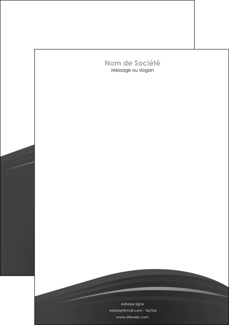 modele tete de lettre restaurant menu noir blanc MLIG74032