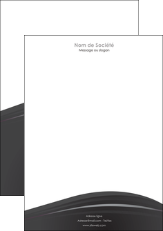 modele tete de lettre restaurant menu noir blanc MIF74032