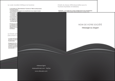 creation graphique en ligne depliant 2 volets  4 pages  restaurant menu noir blanc MID74040