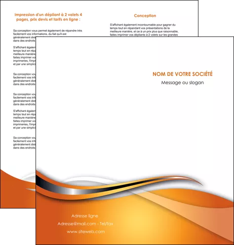 personnaliser maquette depliant 2 volets  4 pages  web design texture contexture structure MID74184