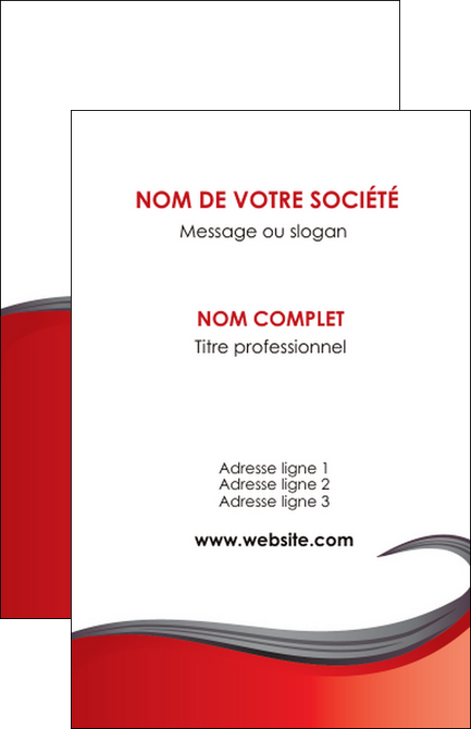 personnaliser modele de carte de visite web design rouge fond rouge bande MLGI74392
