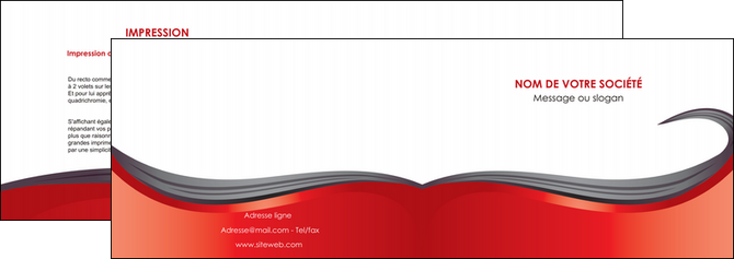 personnaliser modele de depliant 2 volets  4 pages  web design rouge fond rouge bande MLGI74398