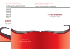 creer modele en ligne depliant 2 volets  4 pages  web design rouge fond rouge bande MIFBE74422