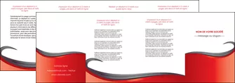 impression depliant 4 volets  8 pages  web design rouge fond rouge bande MIFBE74424