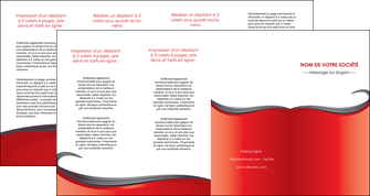 imprimer depliant 4 volets  8 pages  web design rouge fond rouge bande MLIG74428