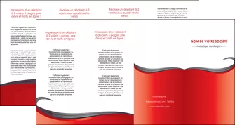 imprimer depliant 4 volets  8 pages  web design rouge fond rouge bande MIFBE74428