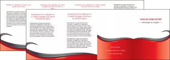 exemple depliant 4 volets  8 pages  web design rouge fond rouge bande MIFBE74430