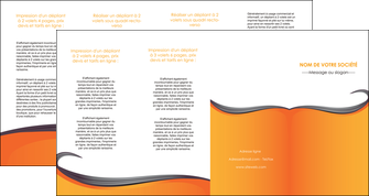 creer modele en ligne depliant 4 volets  8 pages  orange fond orange couleur MLGI74480