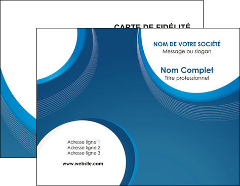 personnaliser modele de carte de visite web design bleu fond bleu couleurs froides MLIP74614