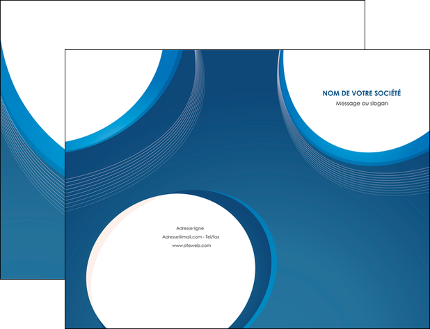 creation graphique en ligne pochette a rabat web design bleu fond bleu couleurs froides MMIF74616