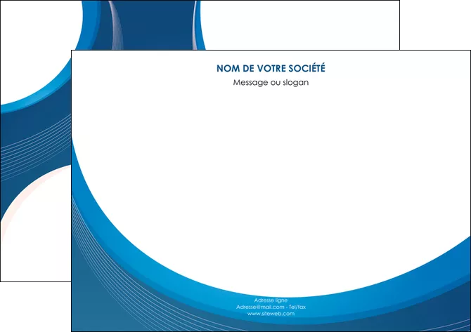 imprimer flyers web design bleu fond bleu couleurs froides MIFCH74638