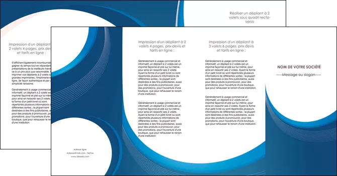 modele depliant 4 volets  8 pages  web design bleu fond bleu couleurs froides MLGI74652