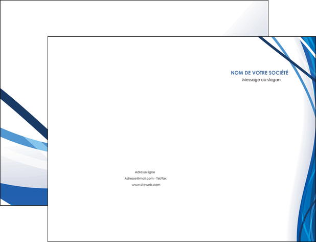 imprimerie pochette a rabat web design bleu fond bleu couleurs froides MIFCH74668
