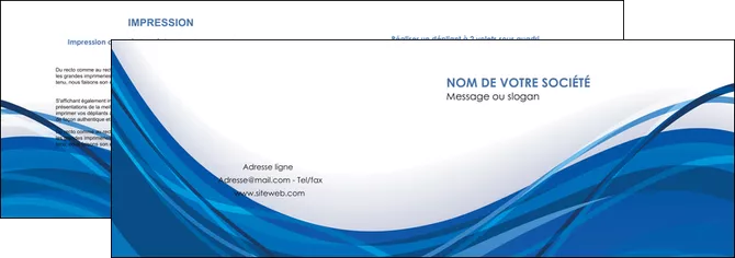 impression depliant 2 volets  4 pages  web design bleu fond bleu couleurs froides MLIGLU74674