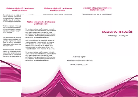 exemple depliant 3 volets  6 pages  violet fond violet mauve MIFLU74734