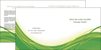 maquette en ligne a personnaliser depliant 2 volets  4 pages  espaces verts vert fond vert nature MLGI74790