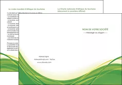 faire depliant 2 volets  4 pages  espaces verts vert fond vert nature MLGI74800
