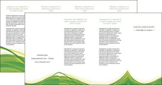 personnaliser modele de depliant 4 volets  8 pages  espaces verts vert fond vert nature MLGI74808
