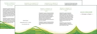 cree depliant 4 volets  8 pages  espaces verts vert fond vert nature MLGI74810