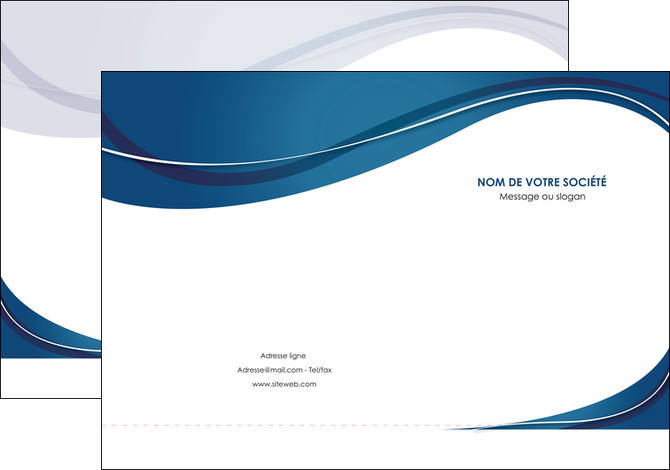creation graphique en ligne pochette a rabat web design bleu fond bleu courbes MIF74830