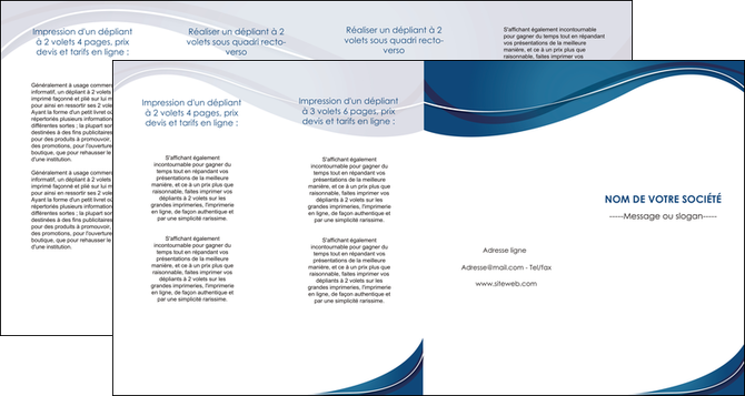 personnaliser maquette depliant 4 volets  8 pages  web design bleu fond bleu courbes MLIP74862