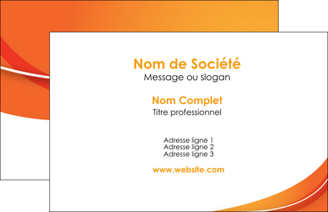 modele carte de visite orange fond orange couleur MLGI75194