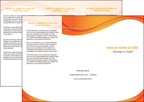 personnaliser modele de depliant 3 volets  6 pages  orange fond orange couleur MLGI75220