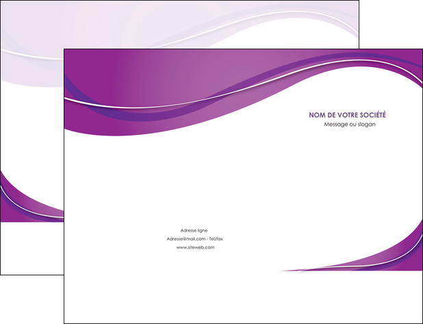 personnaliser modele de pochette a rabat web design violet fond violet couleur MLGI75258