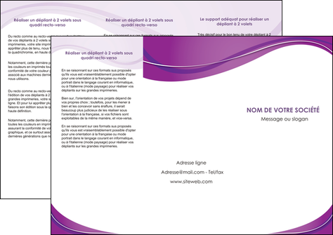 exemple depliant 3 volets  6 pages  web design violet fond violet couleur MLGI75272