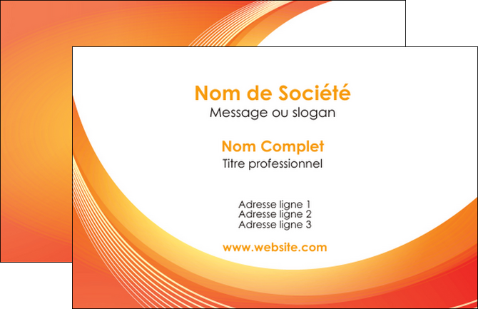 faire carte de visite web design orange fond orange colore MLGI75600