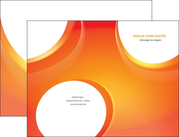 faire modele a imprimer pochette a rabat web design orange fond orange colore MLGI75612