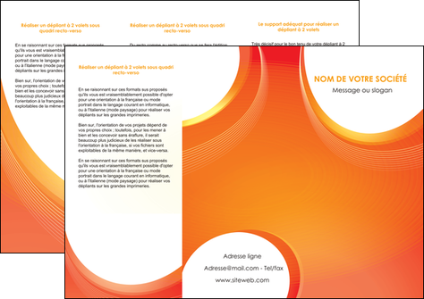 maquette en ligne a personnaliser depliant 3 volets  6 pages  web design orange fond orange colore MLGI75626