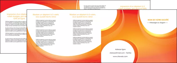 modele depliant 4 volets  8 pages  web design orange fond orange colore MLGI75644