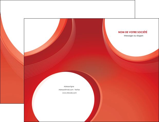 personnaliser maquette pochette a rabat web design rouge couleur colore MLGI75664