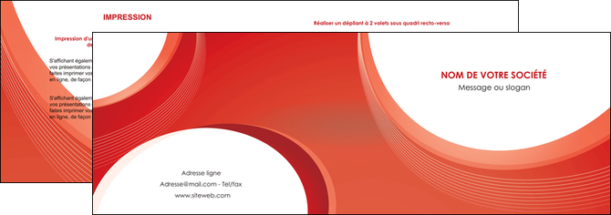 creation graphique en ligne depliant 2 volets  4 pages  web design rouge couleur colore MLGI75668