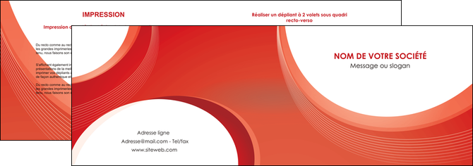 modele en ligne depliant 2 volets  4 pages  web design rouge couleur colore MLGI75670
