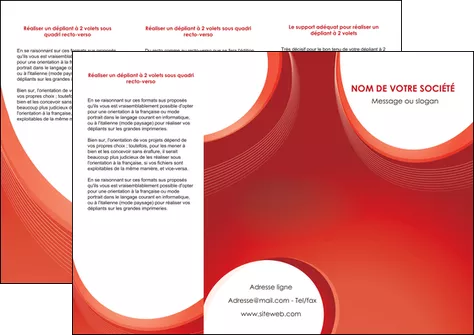 exemple depliant 3 volets  6 pages  web design rouge couleur colore MLGI75678