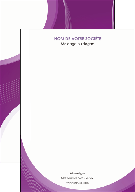 modele en ligne flyers web design violet fond violet courbes MIF75706