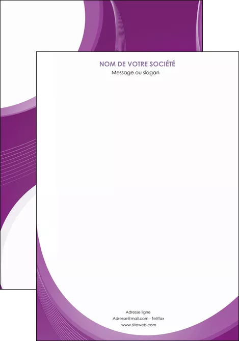 creer modele en ligne affiche web design violet fond violet courbes MIFBE75710