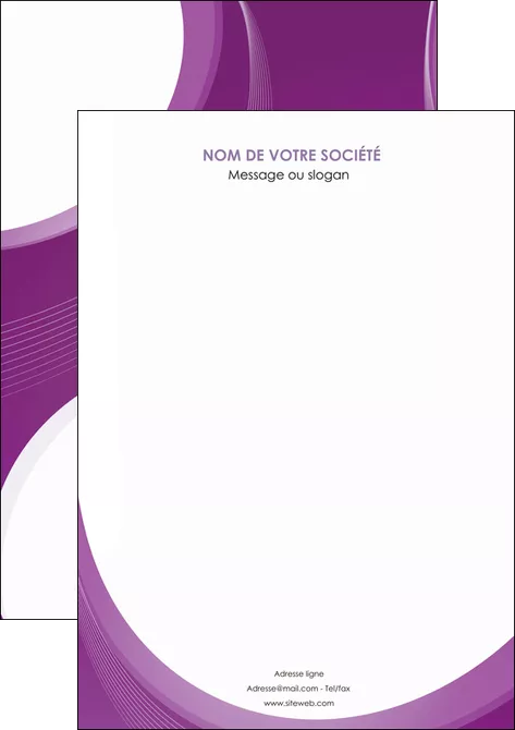 impression affiche web design violet fond violet courbes MLIGLU75712