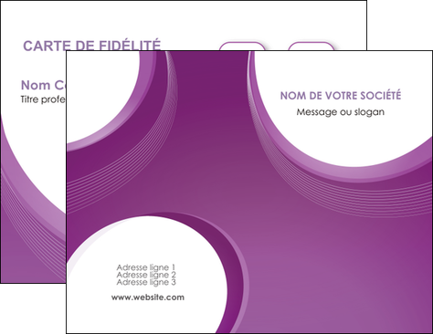 faire carte de visite web design violet fond violet courbes MIDCH75714