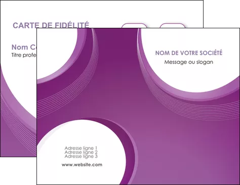 faire carte de visite web design violet fond violet courbes MIFCH75714