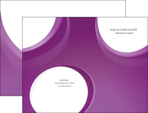 creation graphique en ligne pochette a rabat web design violet fond violet courbes MIFCH75716