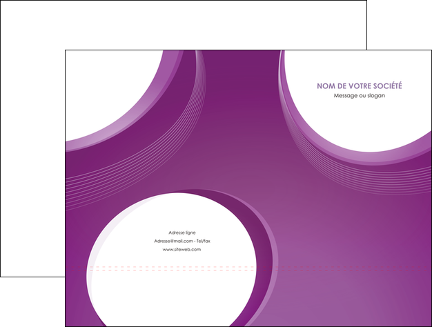 modele en ligne pochette a rabat web design violet fond violet courbes MIFCH75718