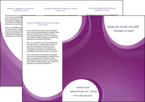 creation graphique en ligne depliant 3 volets  6 pages  web design violet fond violet courbes MLIGCH75730
